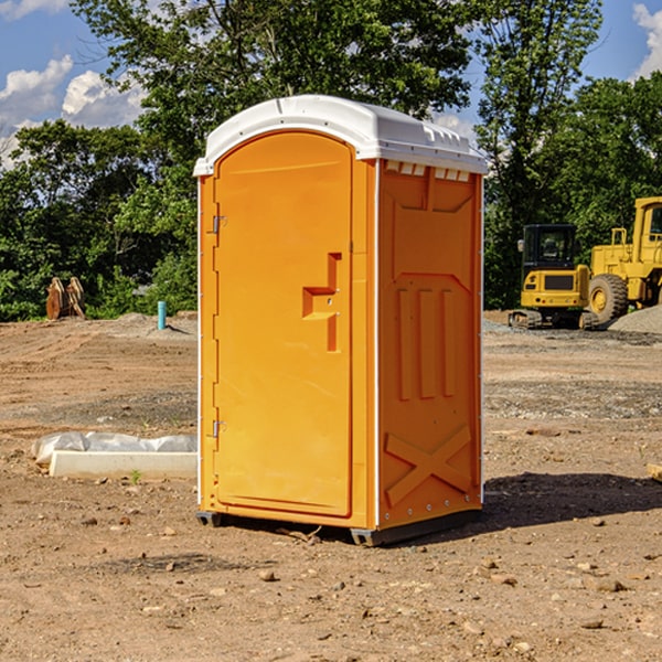 can i customize the exterior of the porta potties with my event logo or branding in Spiceland